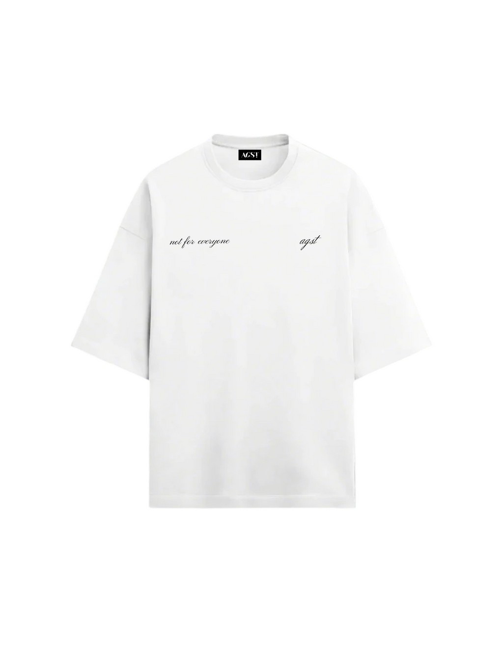 SIGNATURE BASICS - WHITE OVERSIZED T-SHIRT