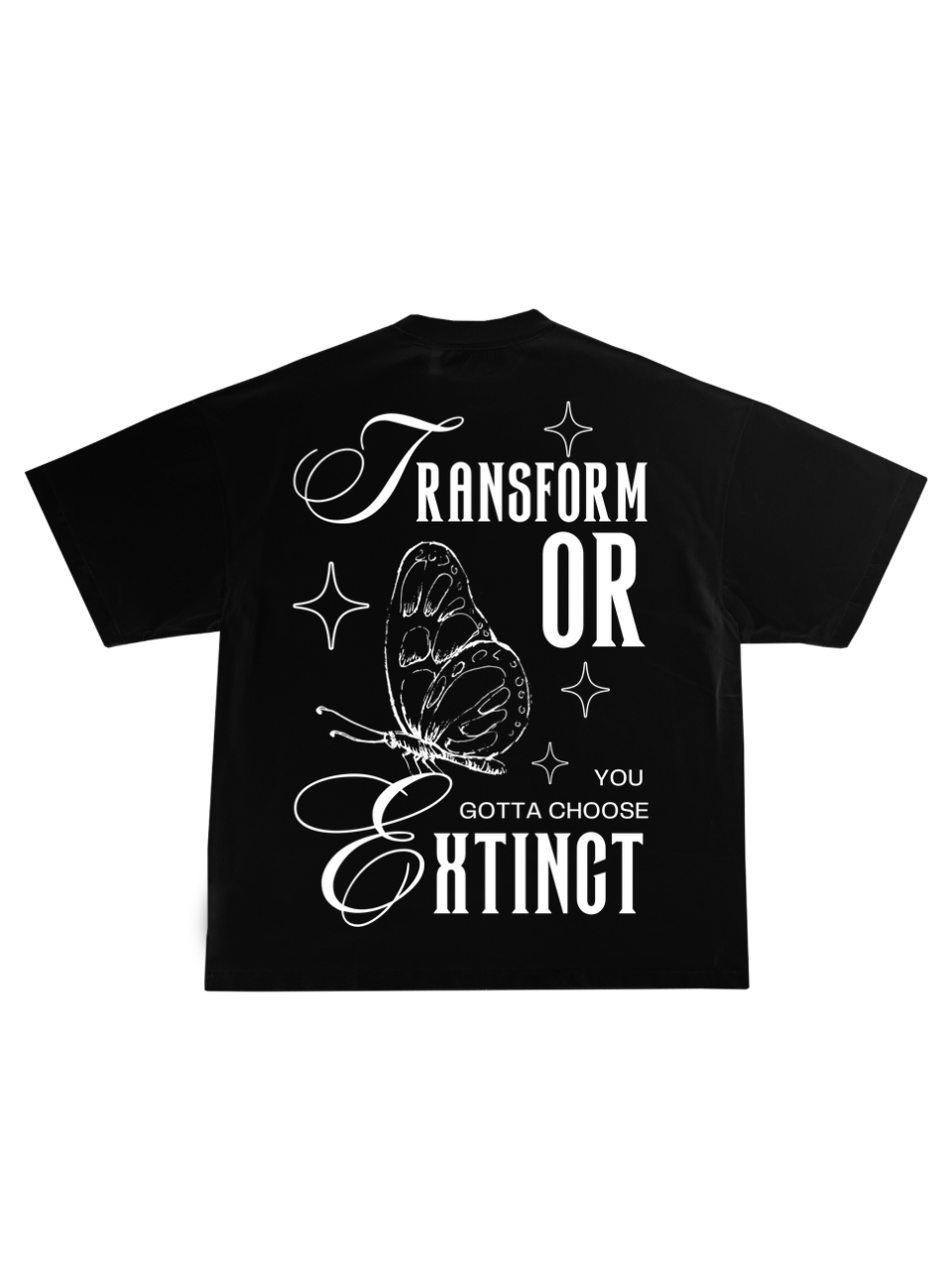 TRANSFORM OR EXTINCT OVERSIZED T-SHIRT